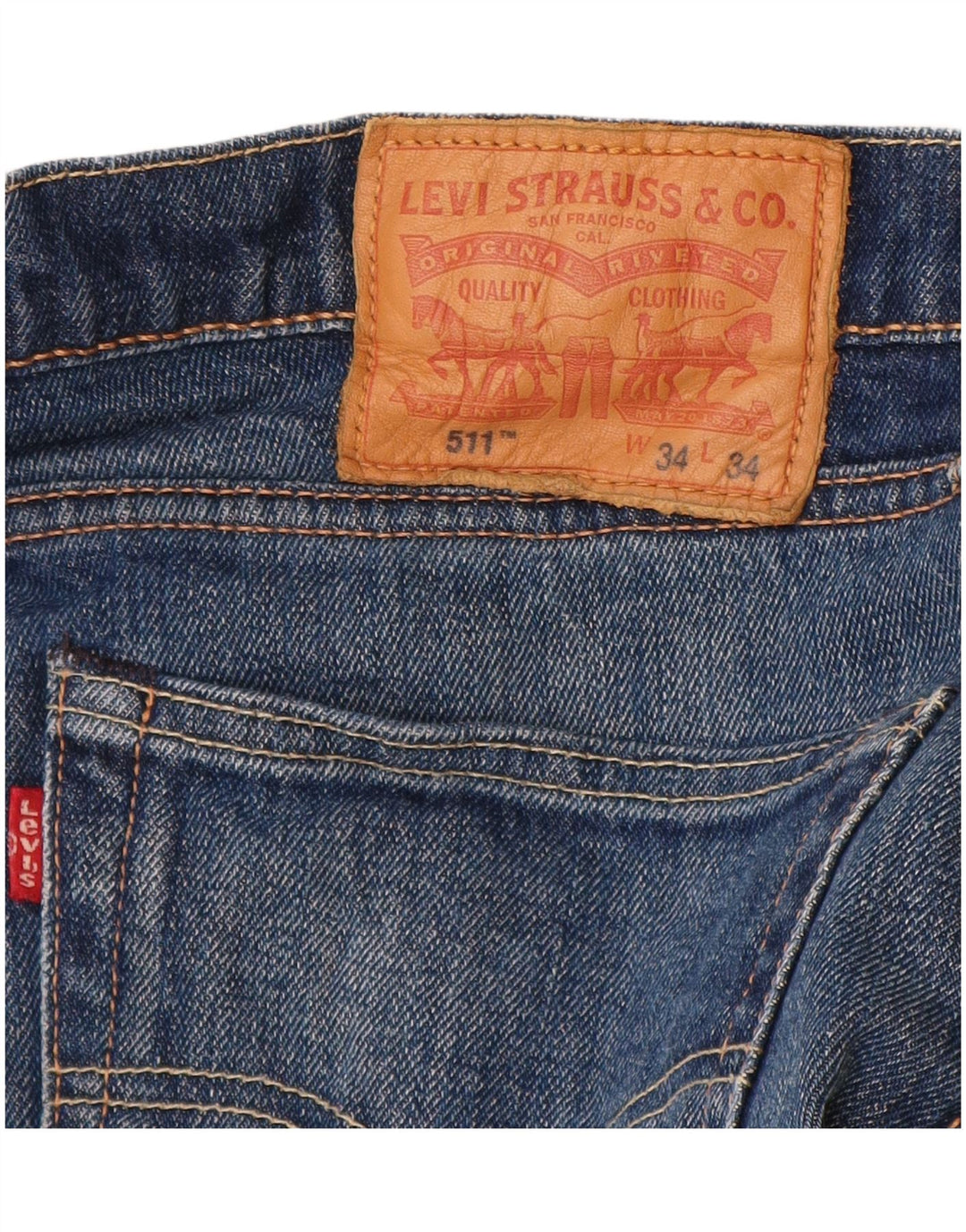 Levi's Herre 511 Slim Jeans W34 L30 Blå Bomuld