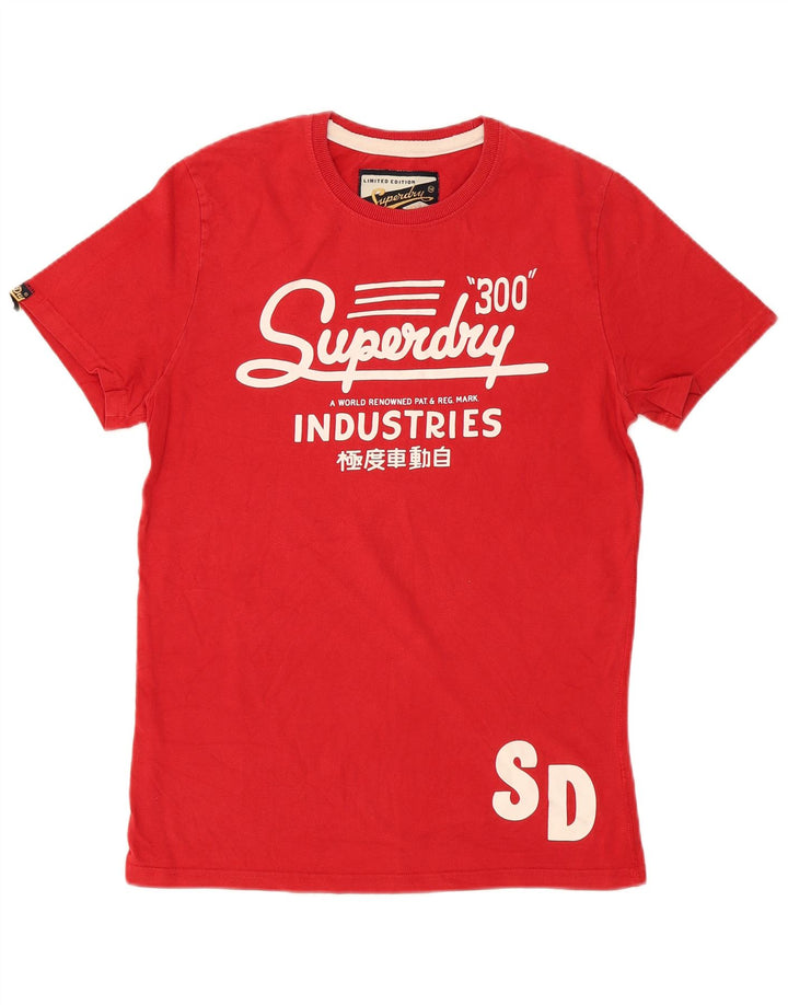 Superdry Grafisk T-shirt top til mænd, stor rød bomuld