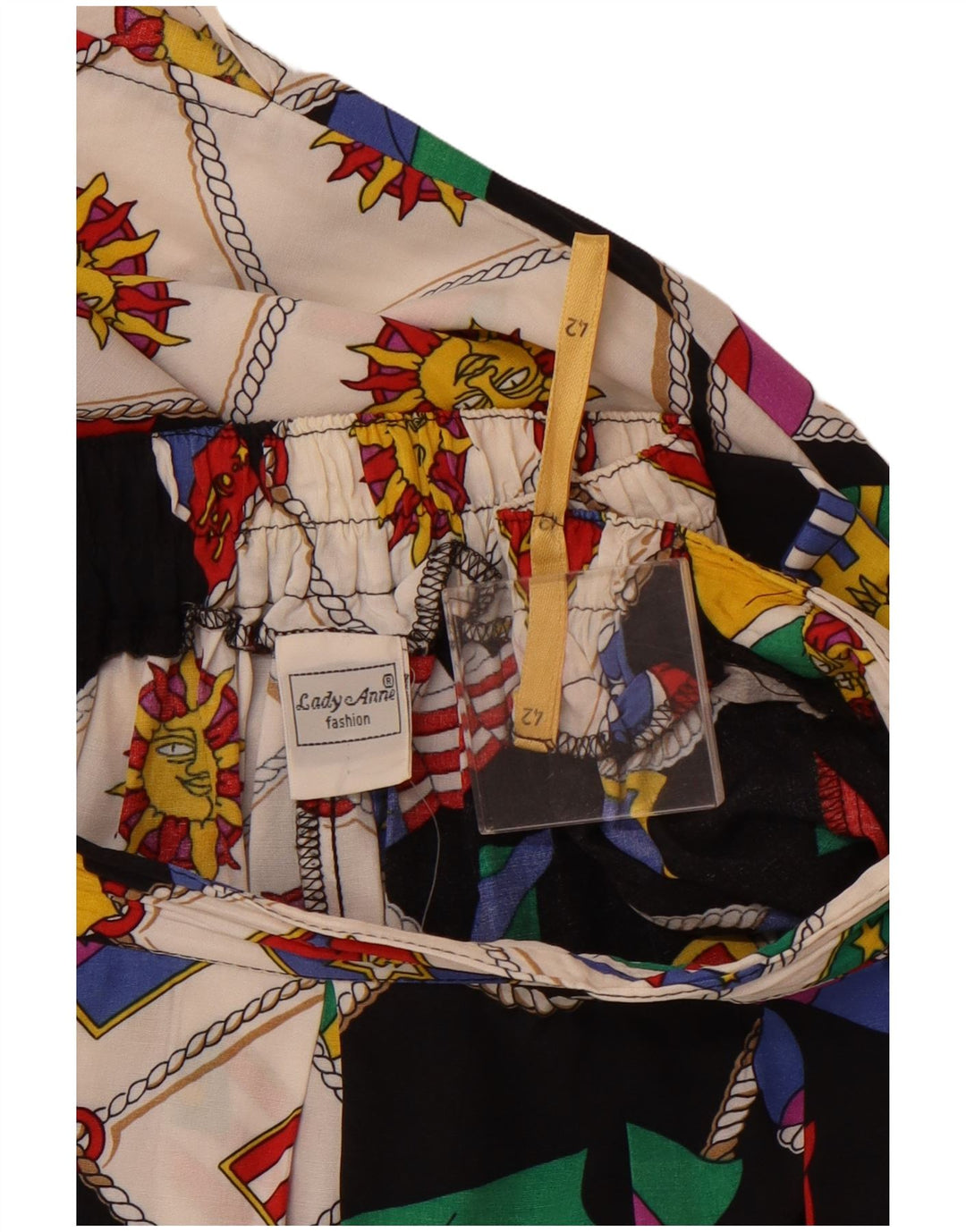 VINTAGE Grafisk A-line nederdel til kvinder IT 42 Medium W30 Flerfarvet