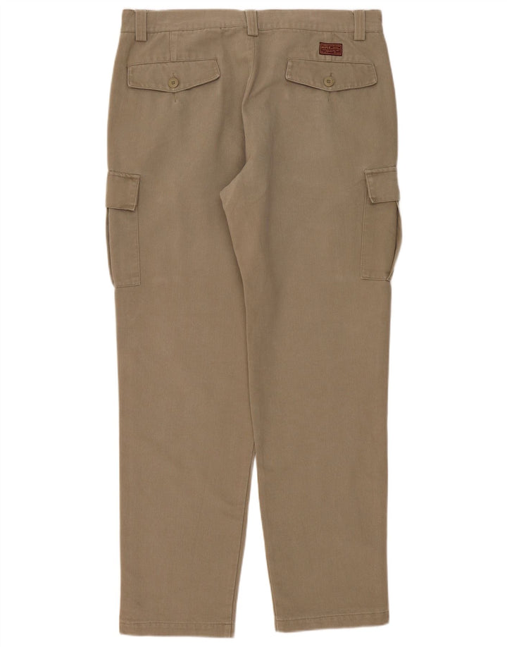 Rifle Herre Straight Cargo Bukser W38 L34 Beige Bomuld