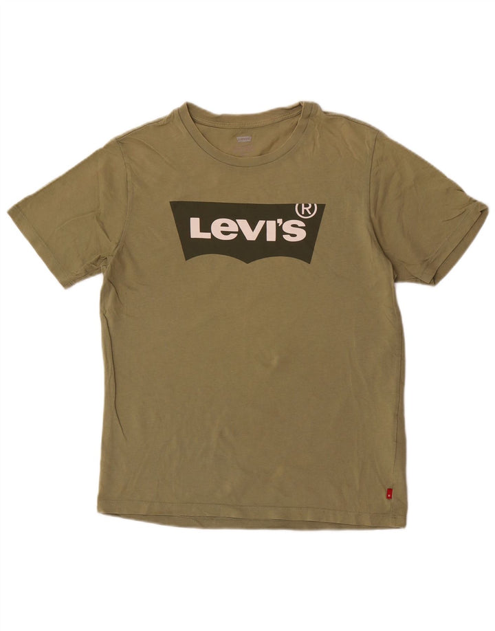 Levi's Herre grafisk T-shirt Top Lille Khaki Bomuld