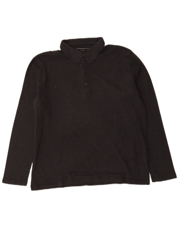 Hugo Boss Langærmet herre Regular Fit Polo Shirt XL Grå Bomuld