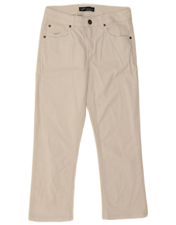 Arizona Womens Cropped Jeans UK 12 Medium W28 L24 Hvid Bomuld
