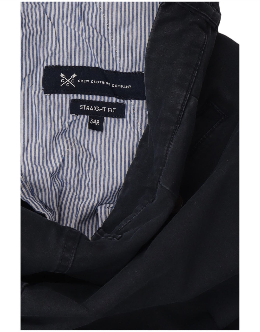 CREW TØJ Straight Chino-bukser til mænd W34 L32 Marineblå