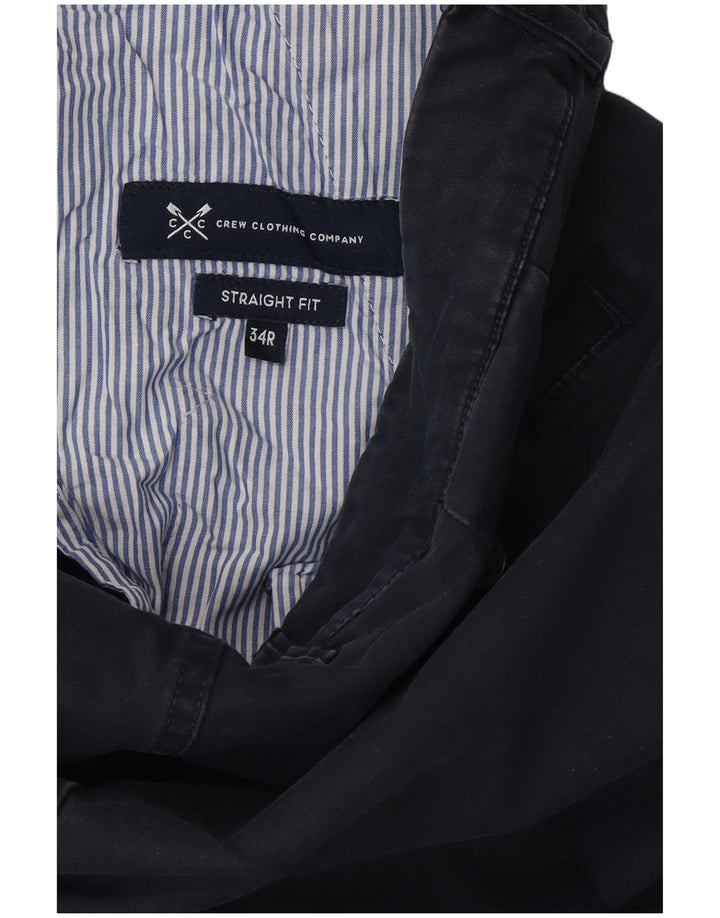 CREW TØJ Straight Chino-bukser til mænd W34 L32 Marineblå