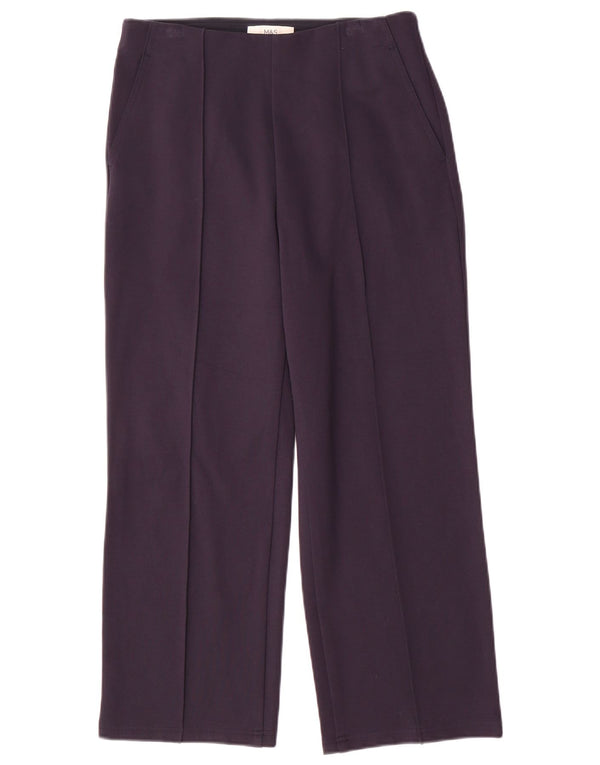 Marks & Spencer Dame Casual Bukser UK 10 Small W28 L26 Navy Blue