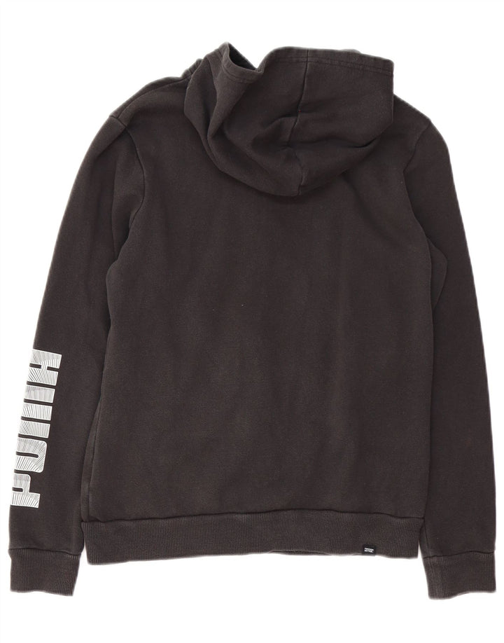 Puma hættetrøje til kvinder med grafisk lynlås UK 14 Medium Sort