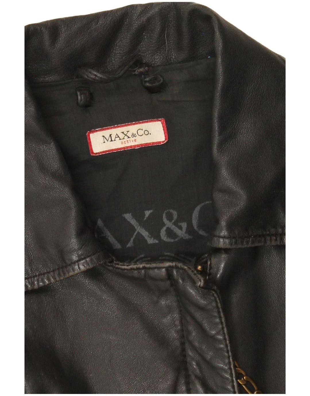 Max & Co. Dame læderjakke UK 12 Medium Grey