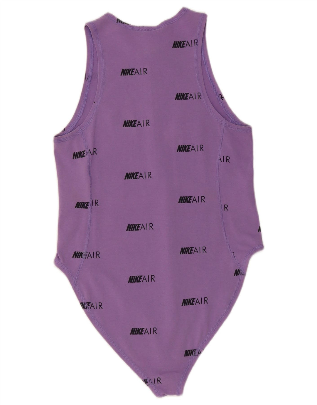 Nike Kvinders Grafisk Bodysuit UK 12 Medium Lilla Bomuld