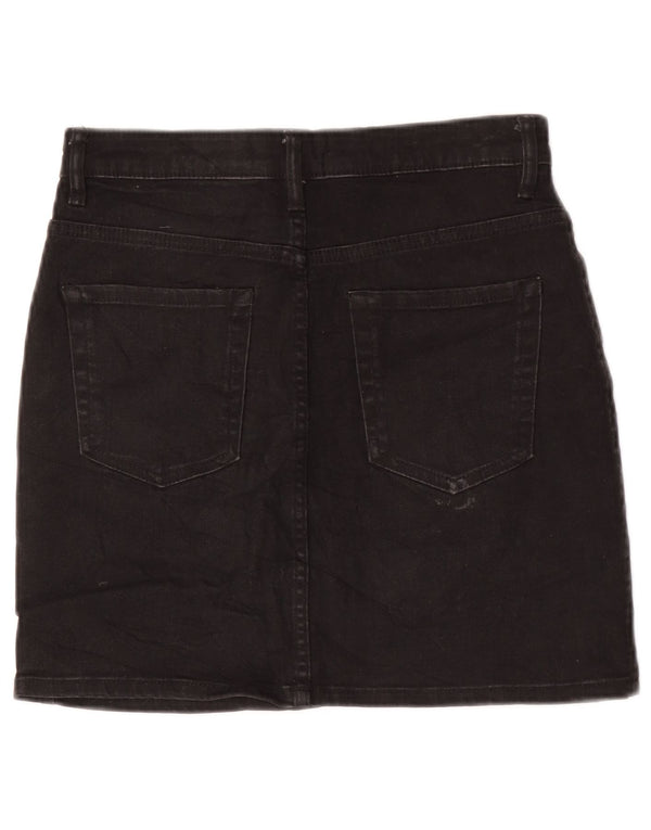 Zara Womens Mini Denim Skirt Medium W28  Black