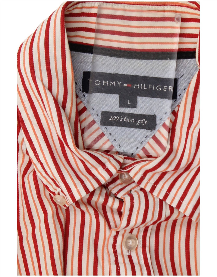 Tommy Hilfiger Herreskjorte Stor rød nålestribe