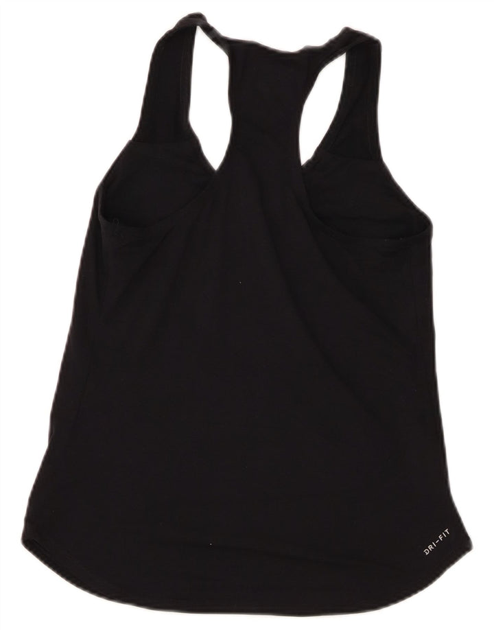 Nike Dame Dri Fit Vest Top UK 8 Lille Sort