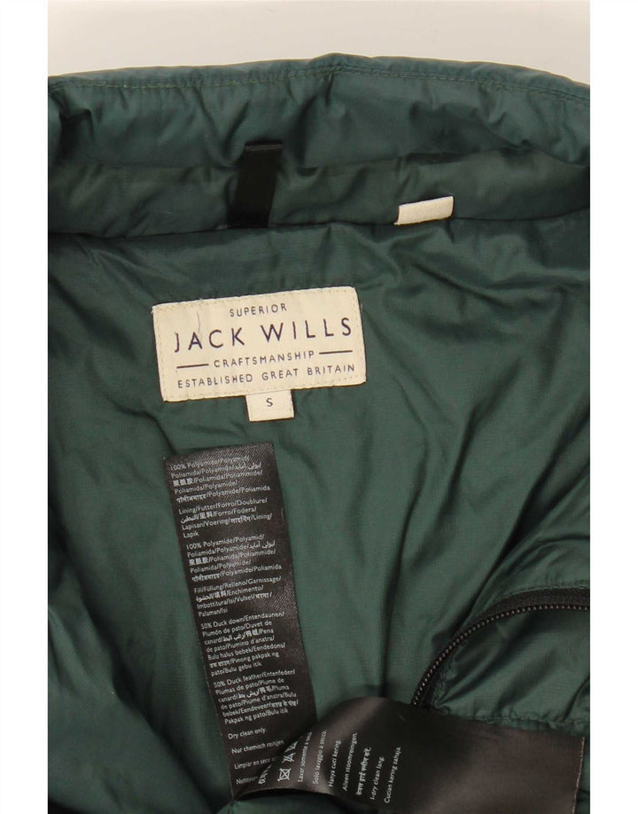 Jack Wills Polstret jakke til mænd UK 36 Lille grøn polyamid