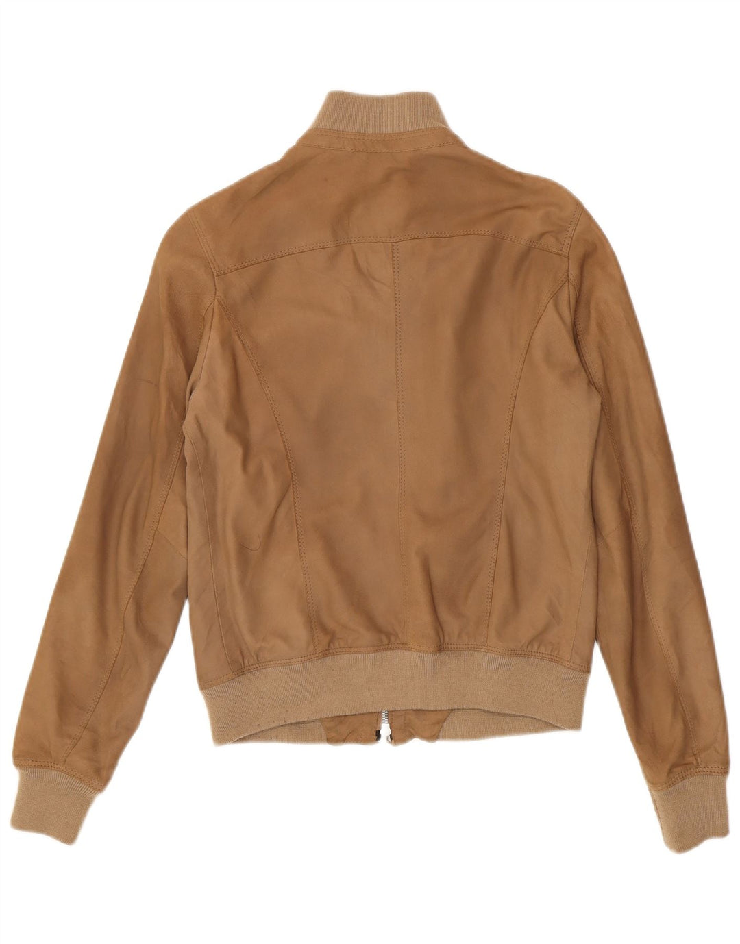 Vintage dame ruskind bomberjakke IT 42 medium brunt læder