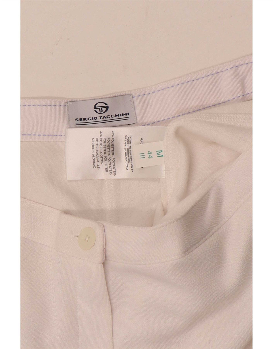 Sergio Tacchini Shorts til kvinder Medium W30 Hvid polyester