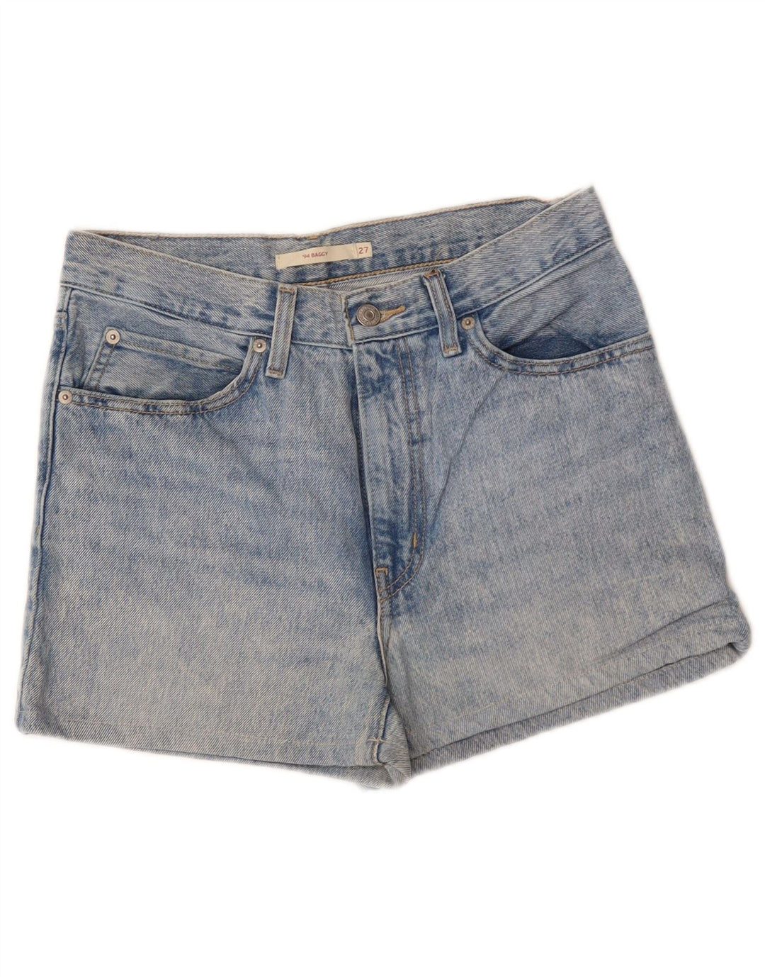 LEVI'S Baggy denimshorts til kvinder W27 Små blå bomuld