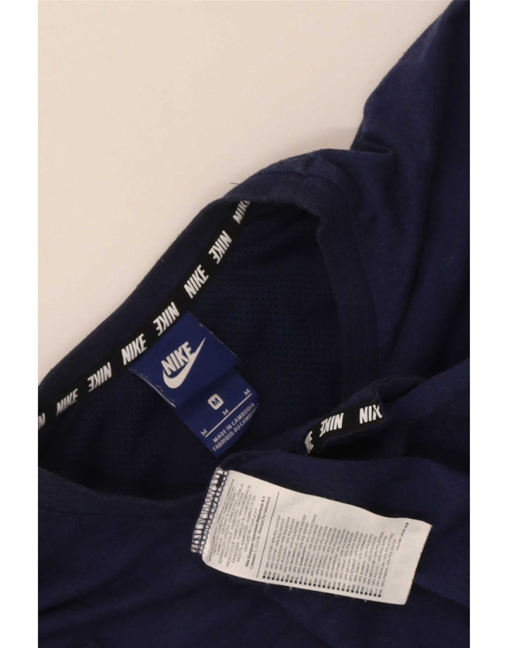Nike Herre T-shirt Top Medium Marineblå Bomuld