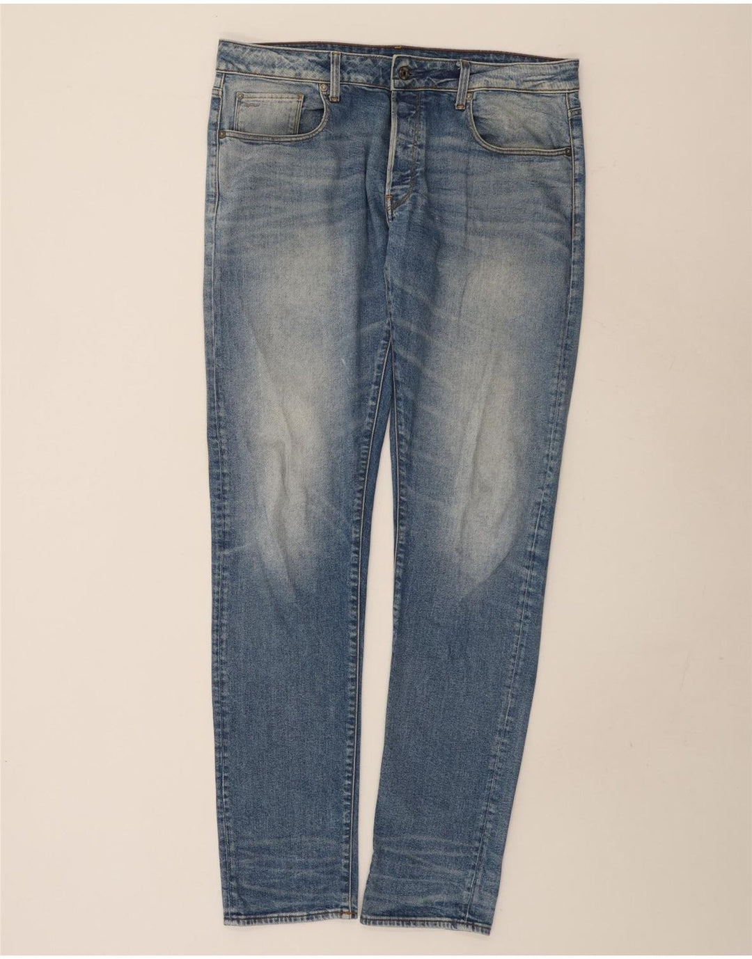 G-Star Herre 3301 Slim Jeans W36 L38 Blå Bomuld