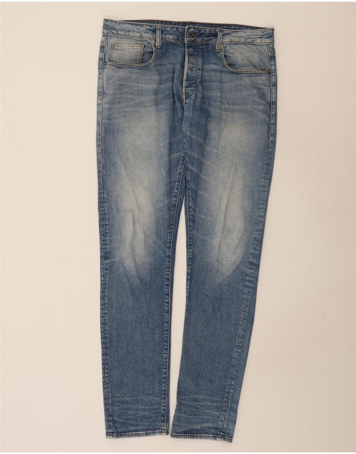 G-Star Herre 3301 Slim Jeans W36 L38 Blå Bomuld