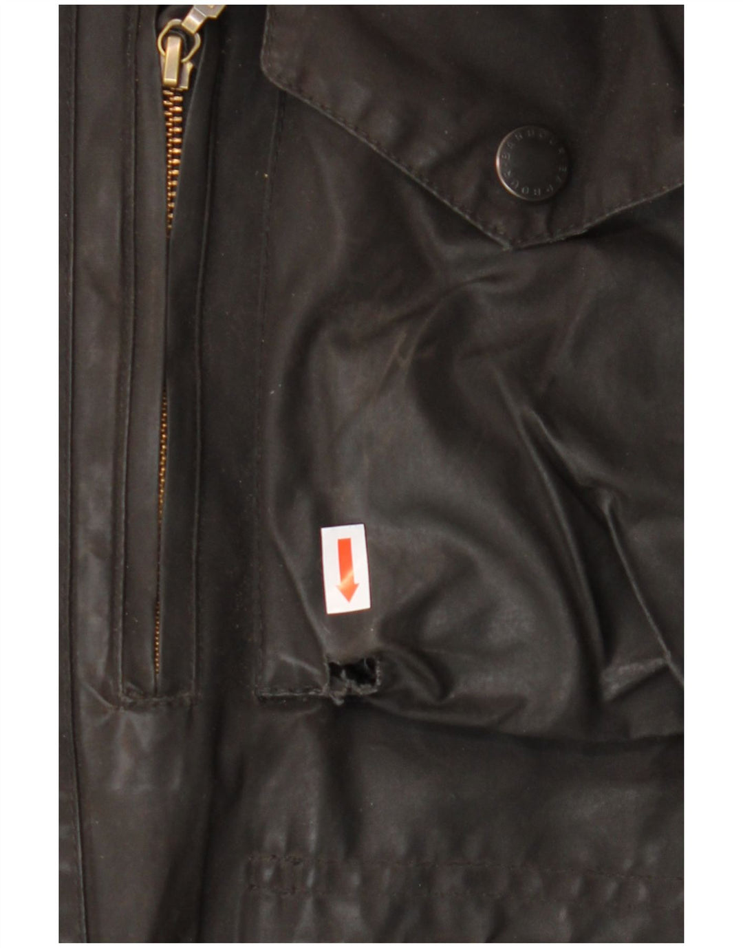 BARBOUR Herre vokset bomuldsjakke UK 38 Medium Brun