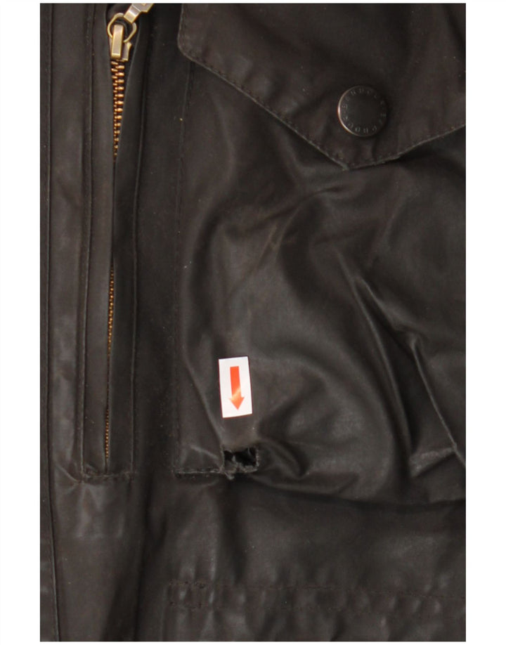 BARBOUR Herre vokset bomuldsjakke UK 38 Medium Brun