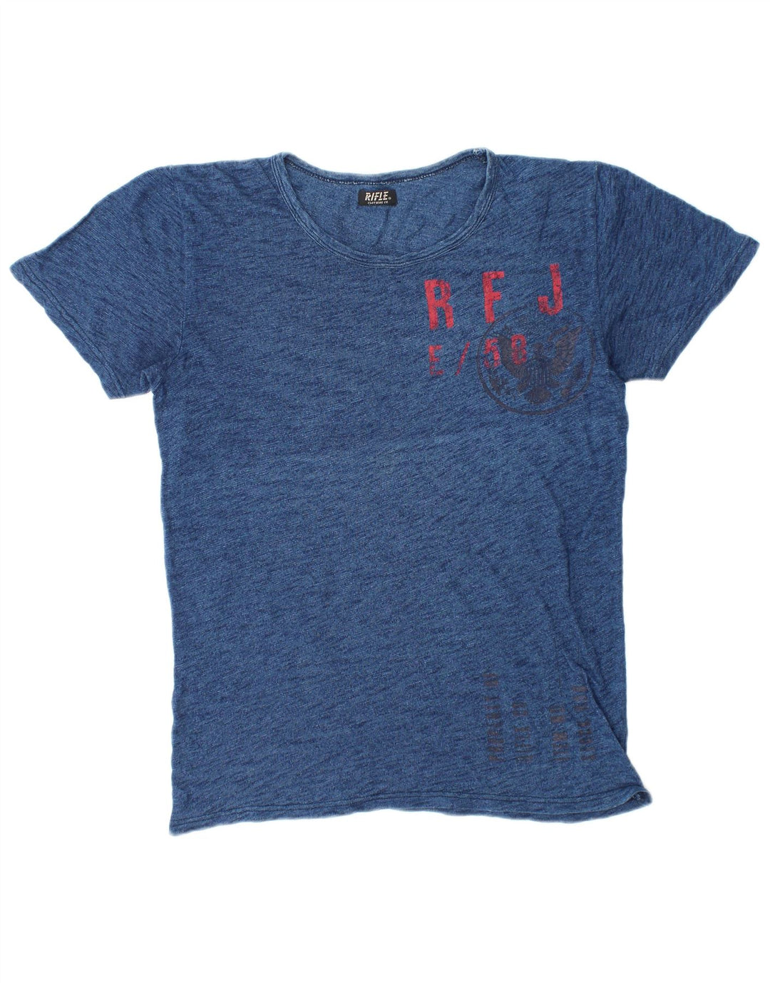 Rifle Herre grafisk T-shirt Top Medium Navy Blue Flecked