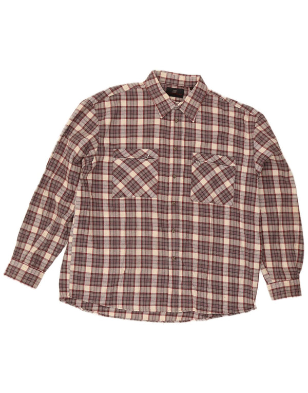 European Project Herre flannelskjorte 2XL flerfarvet ternet bomuld