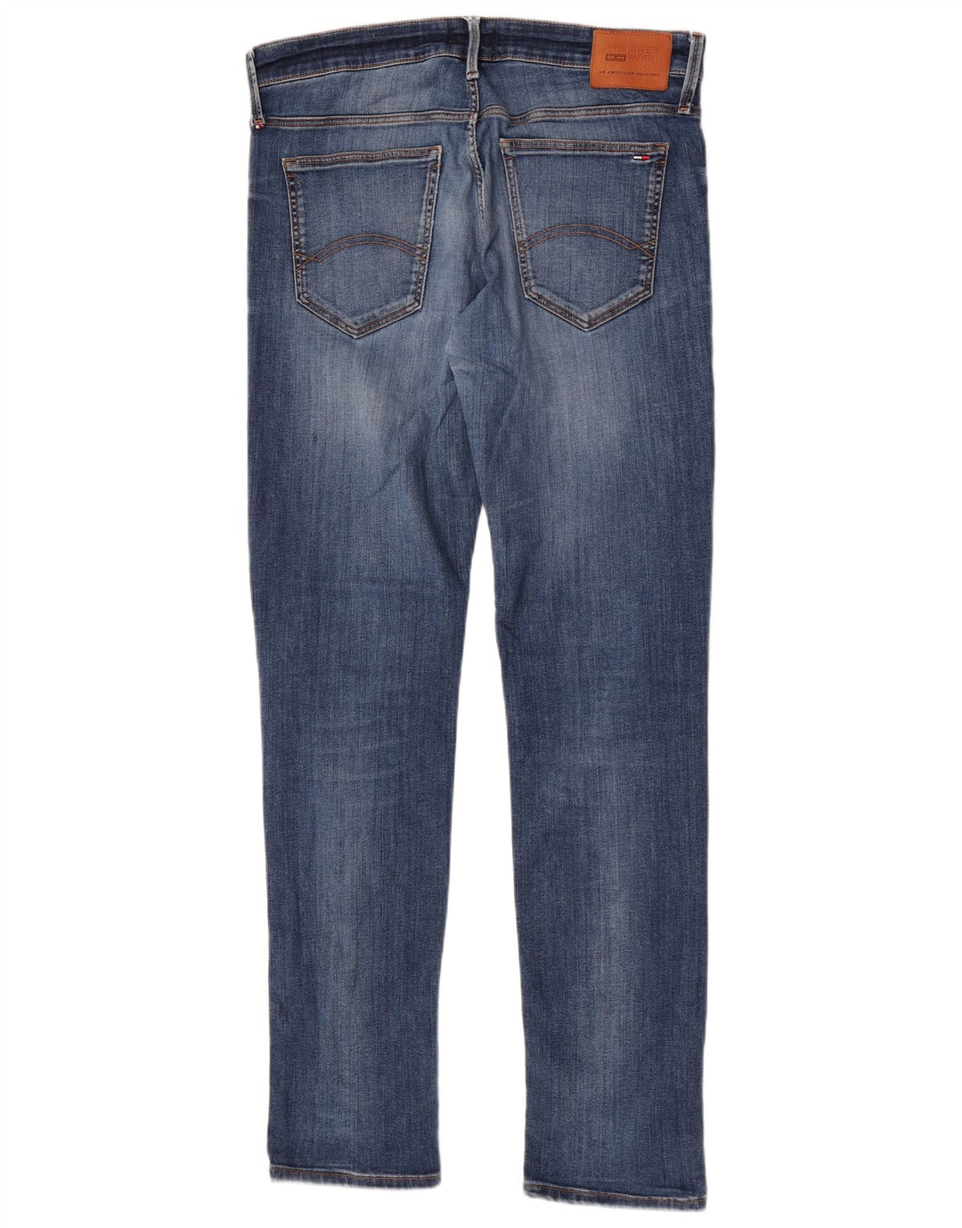 Tommy Hilfiger Herre Slim Jeans W32 L34 Blå Bomuld