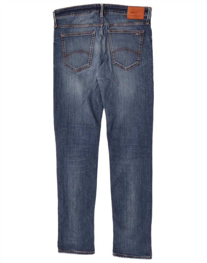 Tommy Hilfiger Herre Slim Jeans W32 L34 Blå Bomuld