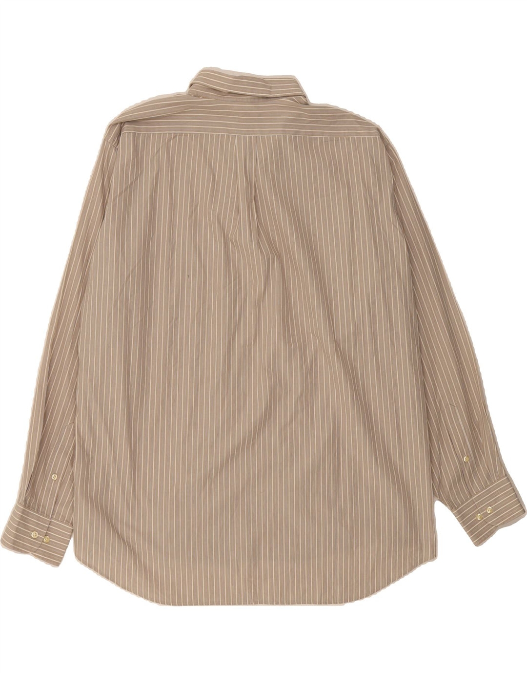 CHAPS Mens Shirt Size 18 1/2 2XL Grey Pinstripe Cotton Vintage Chaps and Second-Hand Chaps from Messina Hembry 