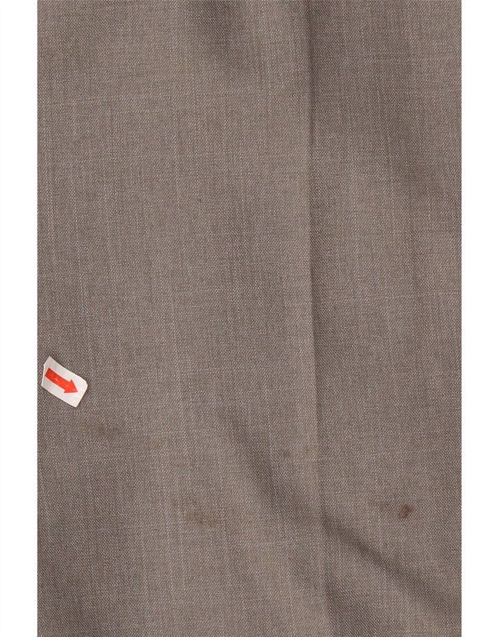 MARKS & SPENCER Mens Straight Suit Trousers W42 L26 Grey Polyester