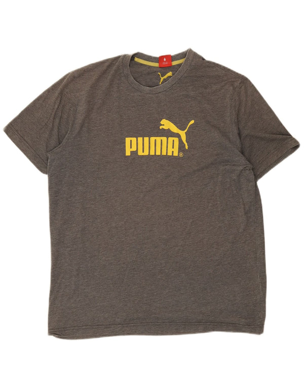 Puma Herre Grafisk T-Shirt Top XL Grå