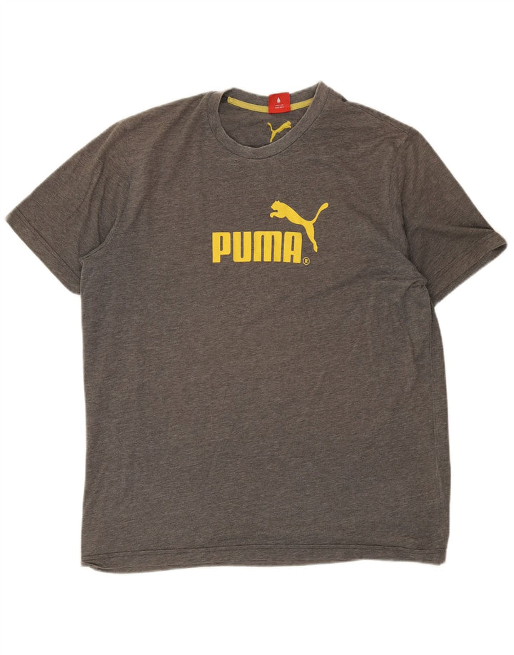 Puma Herre Grafisk T-Shirt Top XL Grå