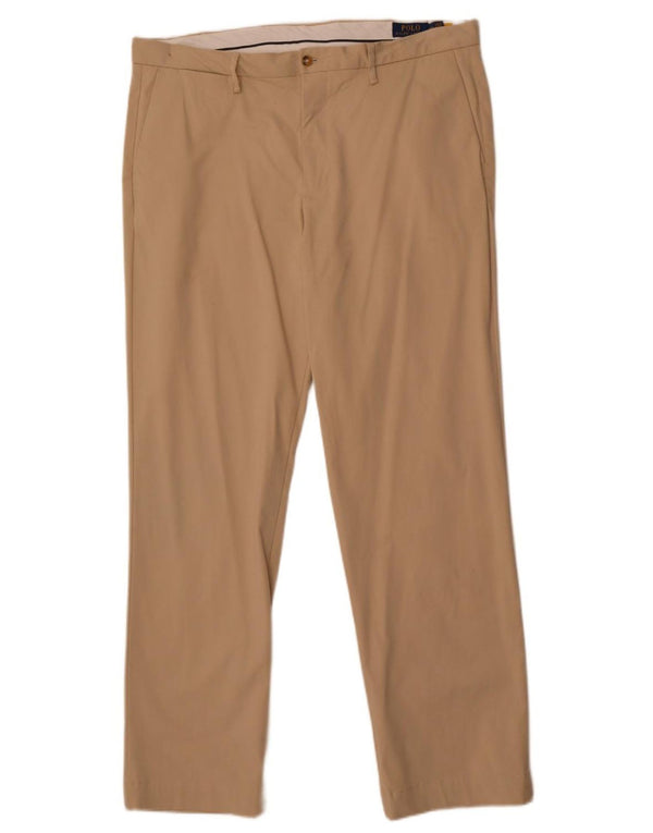 Polo Ralph Lauren Mens Straight Chino Trousers W38 L32 Beige Cotton