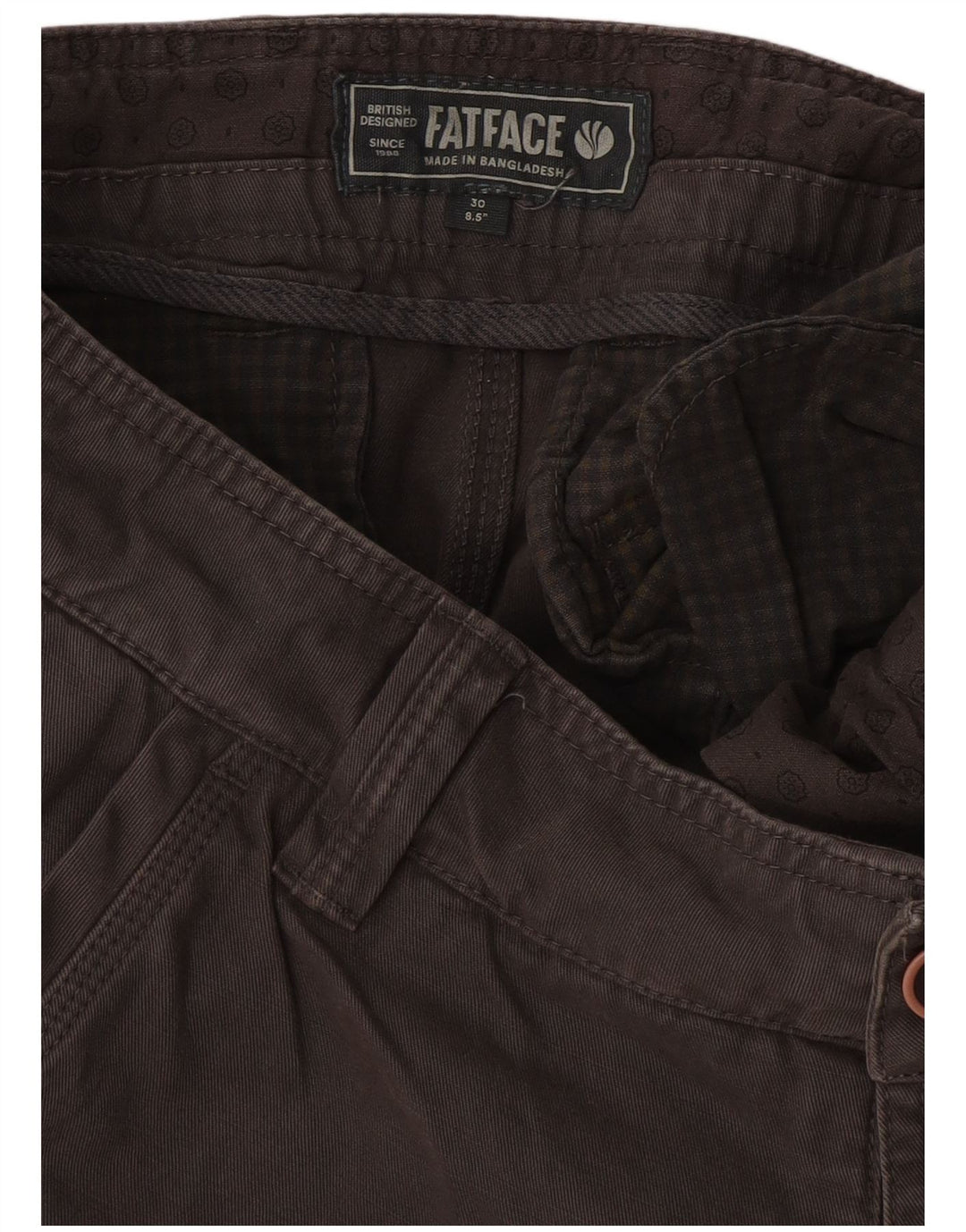 Fat Face Herre Chino Shorts W30 Medium Grey Bomuld