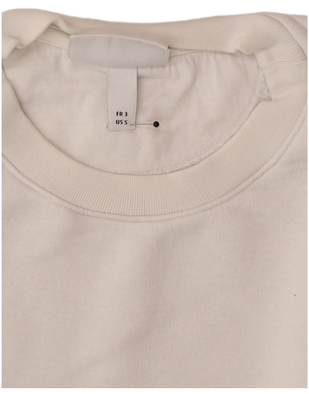 Lacoste Herre grafisk sweatshirt trøje størrelse 3 Lille hvid bomuld
