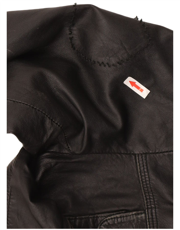 Superdry Herre Læderjakke UK 42 XL Sort Læder