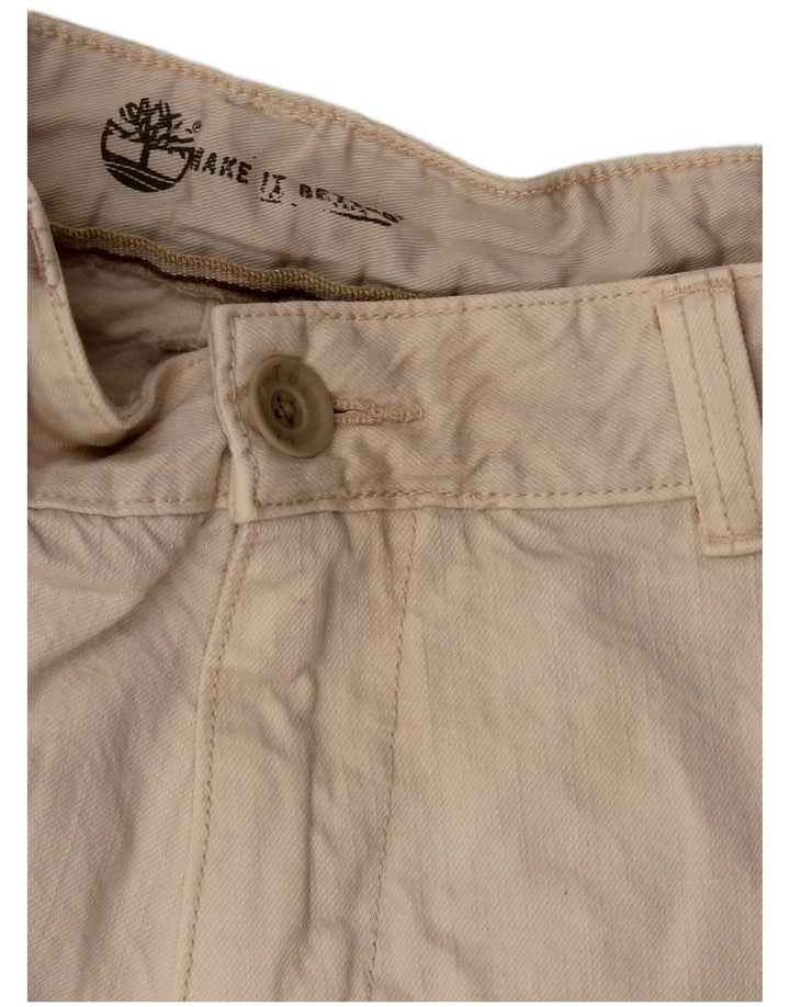 TIMBERLAND Mens Cargo Shorts W31 Medium Beige Cotton