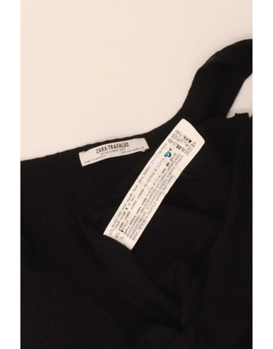 Zara Dame Ærmeløs Jumpsuit UK 12 Medium Sort Bomuld