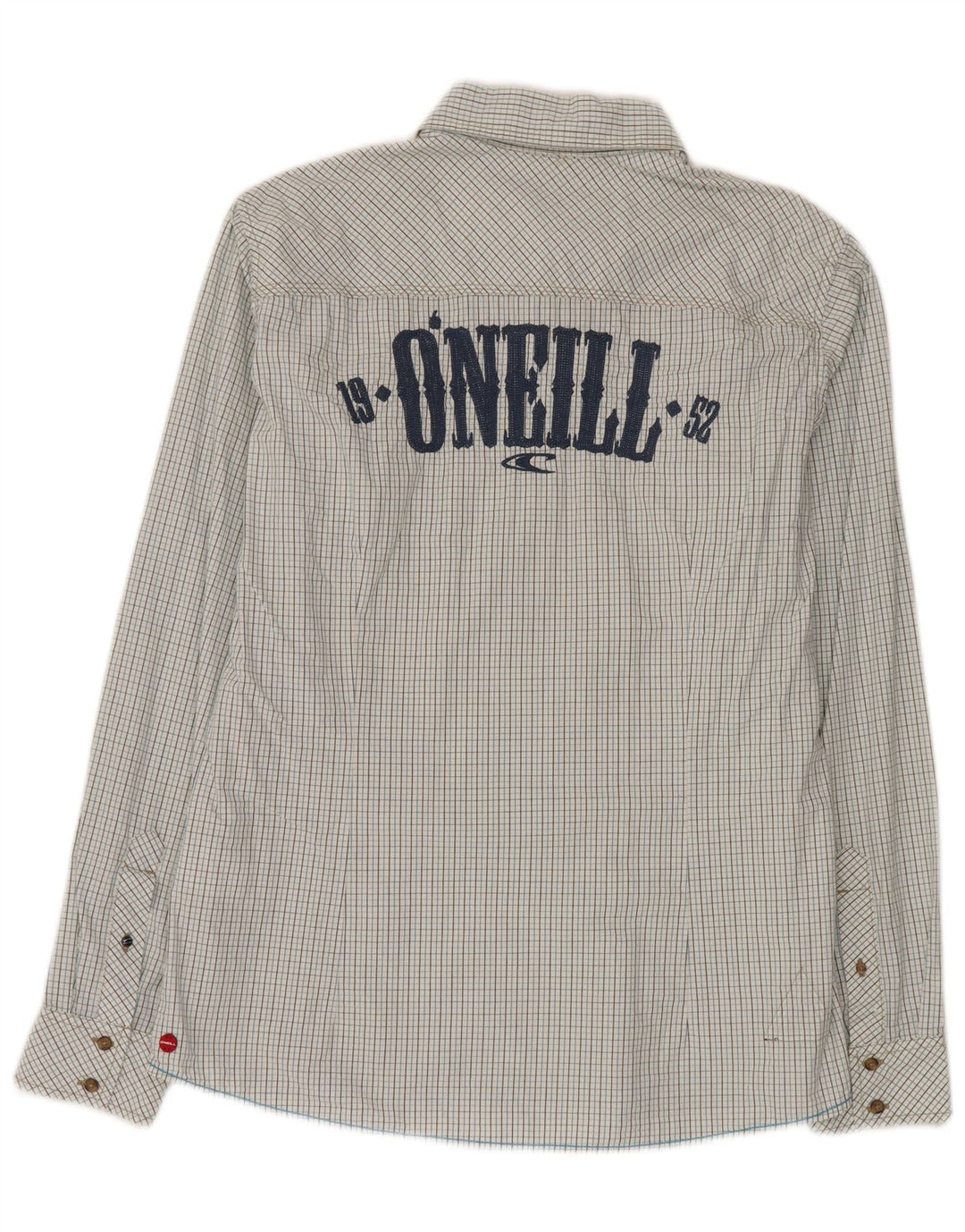 O'Neill Herre Grafisk Slim Fit skjorte Medium blå ternet bomuld