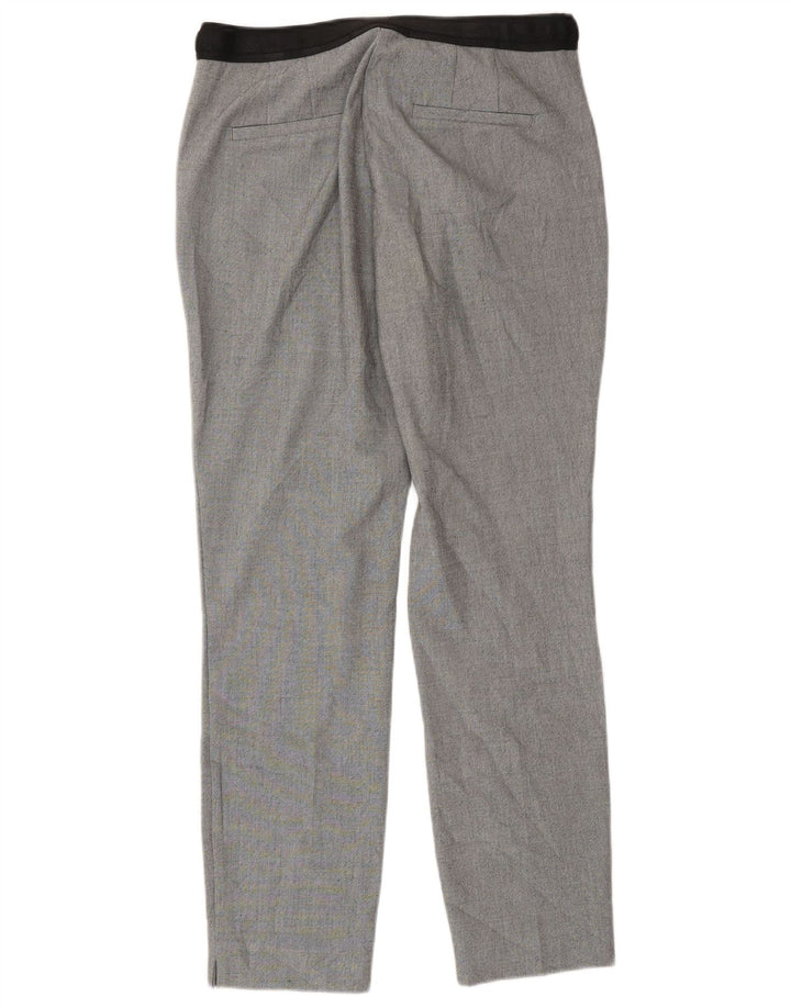 Zara koniske chinobukser til kvinder Medium W30 L28 Grå ternet polyester