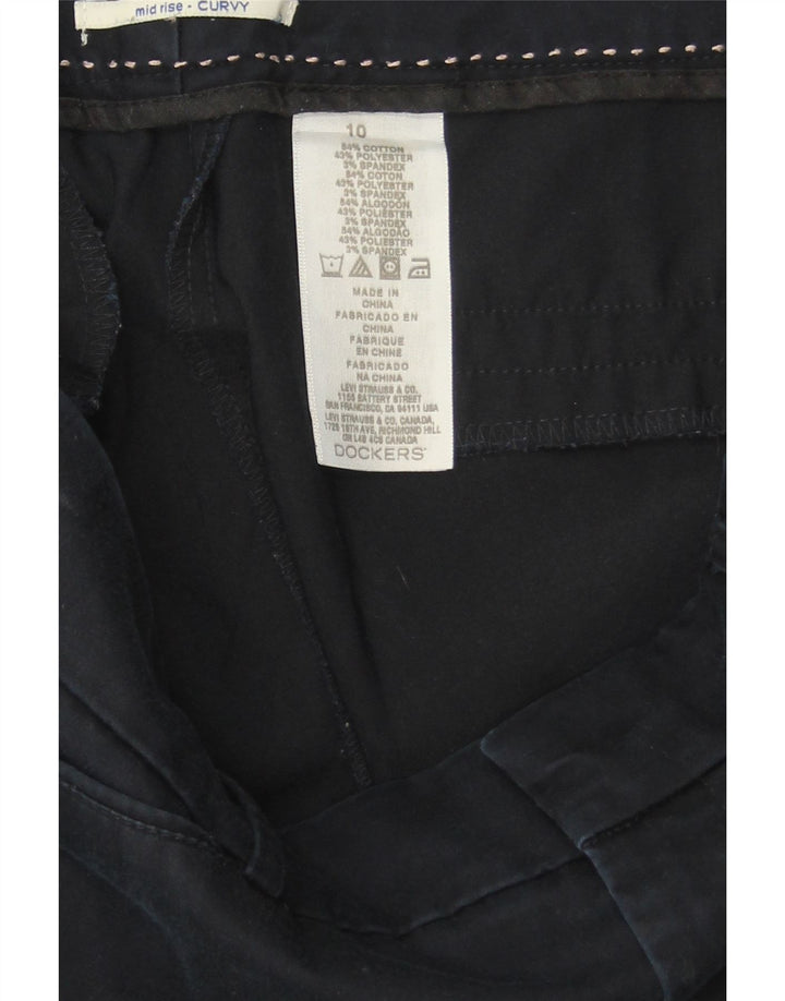 DOCKERS Womens Curvy Mid Rise Bermuda Shorts US 10 Large W32  Navy Blue Vintage Dockers and Second-Hand Dockers from Messina Hembry 