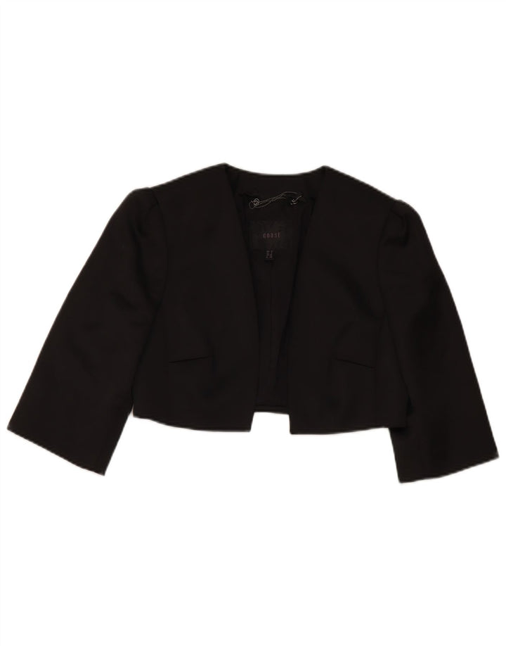 Coast Womens 3/4-ærmet Bolero-jakke UK 8 Small Black Polyester