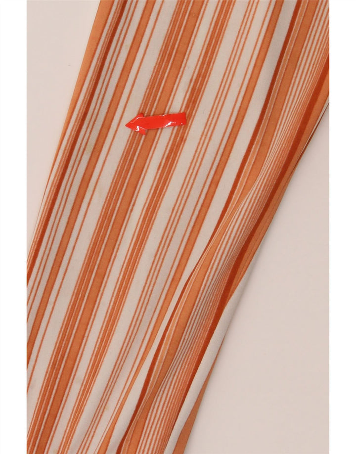 VINTAGE Womens Shirt UK 12 Medium Orange Striped Vintage Vintage and Second-Hand Vintage from Messina Hembry 