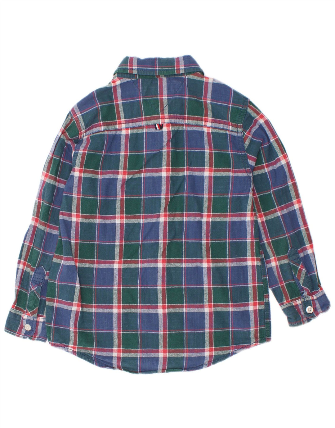 Tommy Hilfiger drengeskjorte 4-5 år blå ternet bomuld