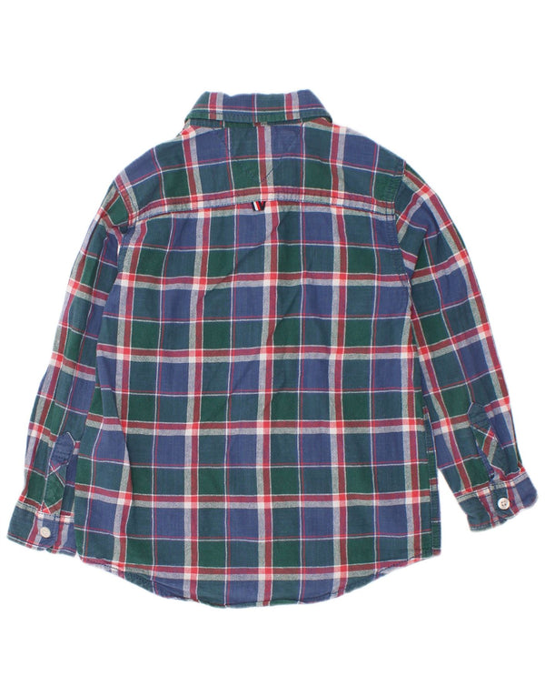 Tommy Hilfiger drengeskjorte 4-5 år blå ternet bomuld