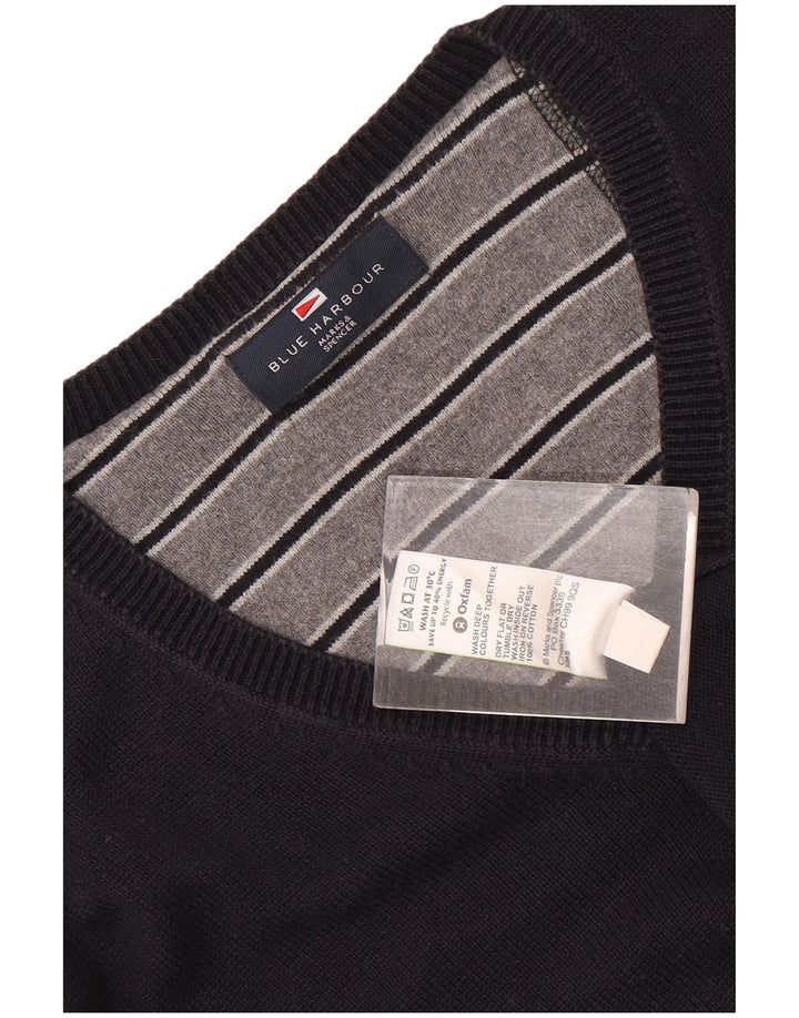 Marks & Spencer Herre Blue Harbor V-hals sweater Large Navy Blue