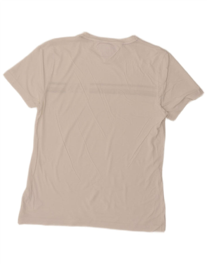 Tommy Hilfiger Herre T-Shirt Top Stor hvid stribet bomuld