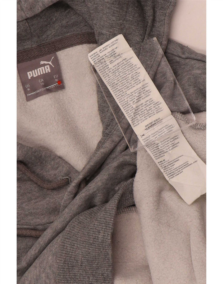 Puma Herre Regular Fit Hoodie Jumper XL Grå Polyester