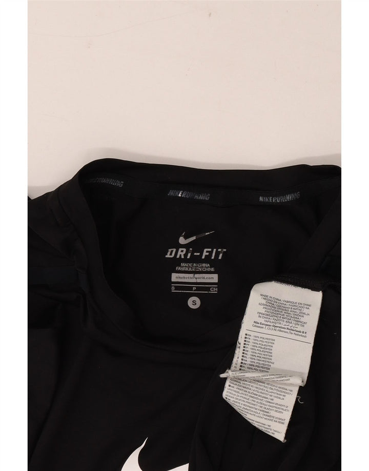 Nike Herre Dri Fit grafisk T-shirt top lille sort polyester